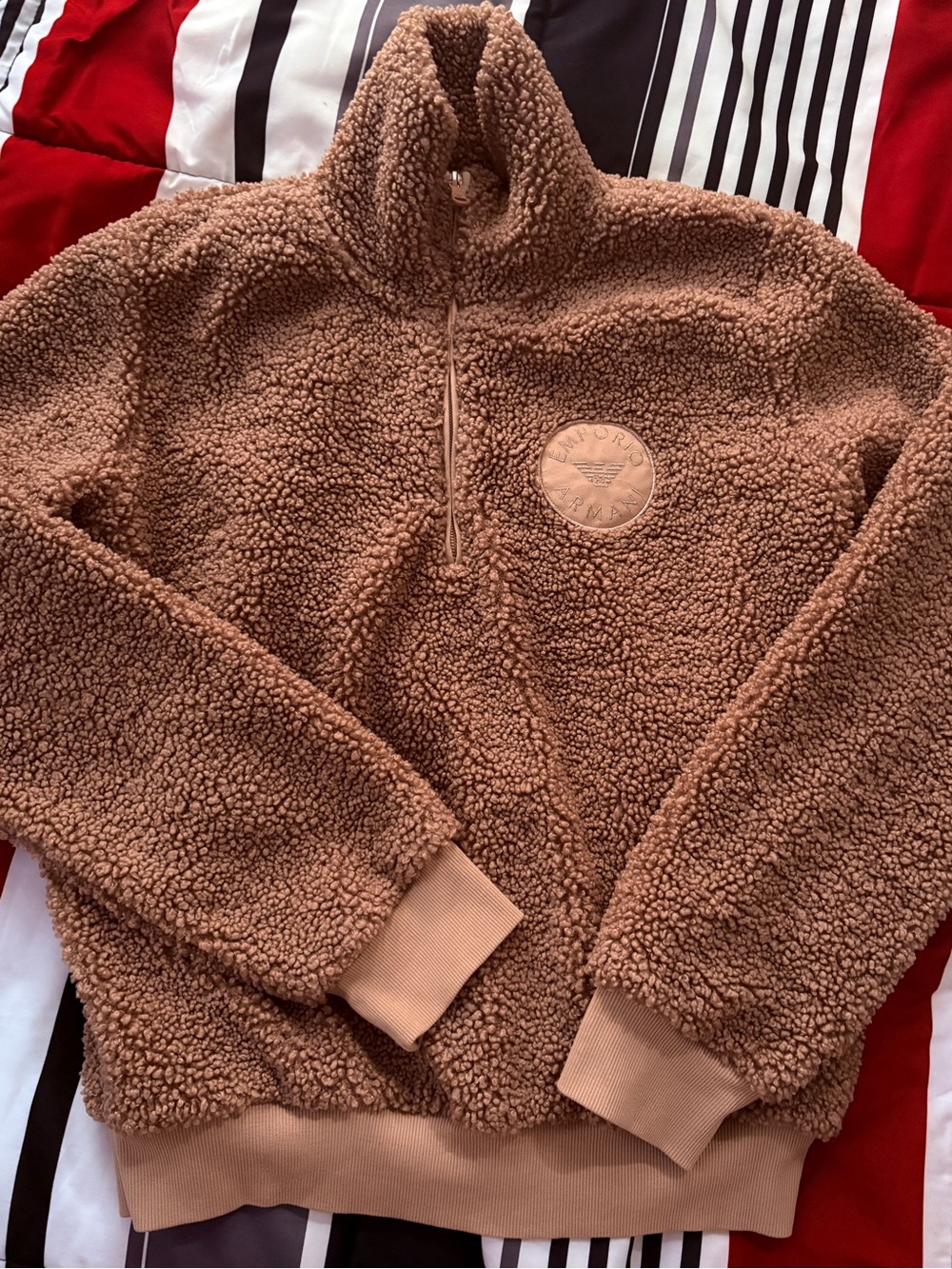 Limited Edition Emporio Armani Sherpa Quarter-Zip Pullover